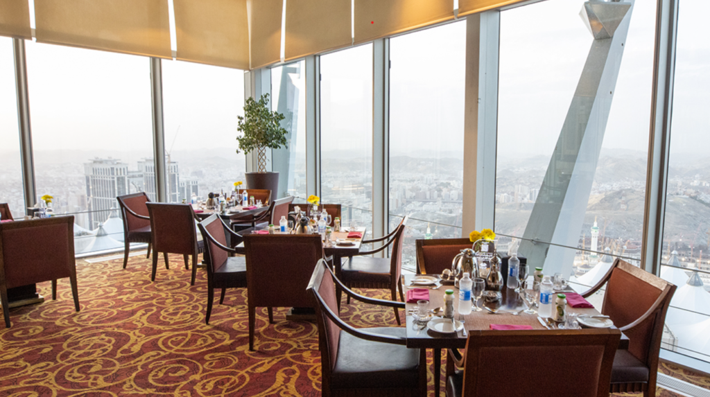 Inside view of Makkah Clock Tower Restaurant