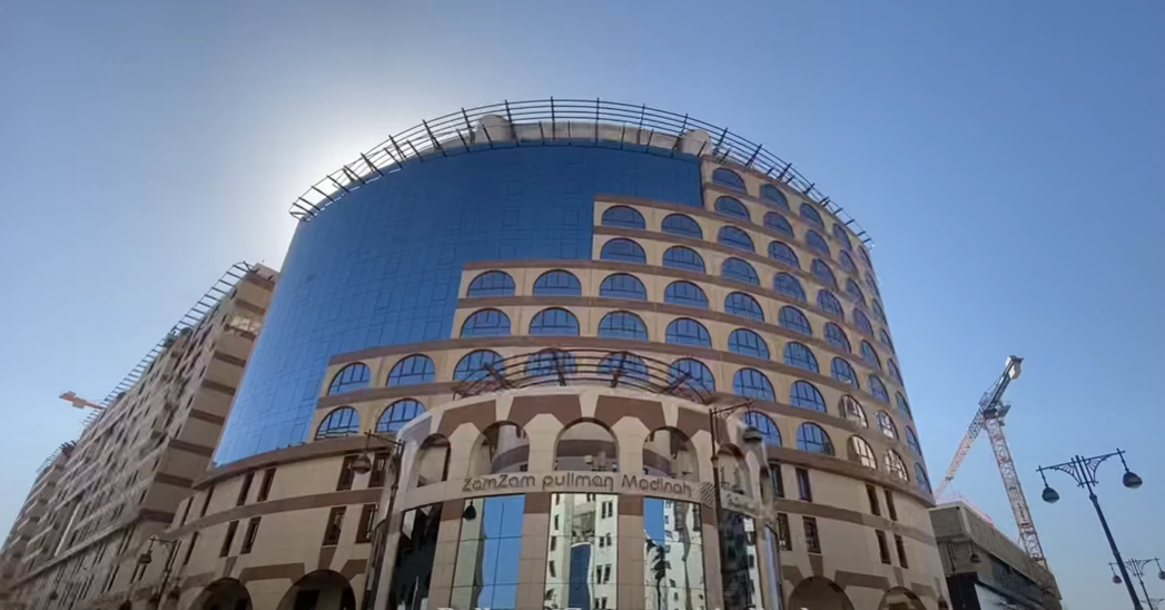 front of Pullman Zamzam Madina in madina