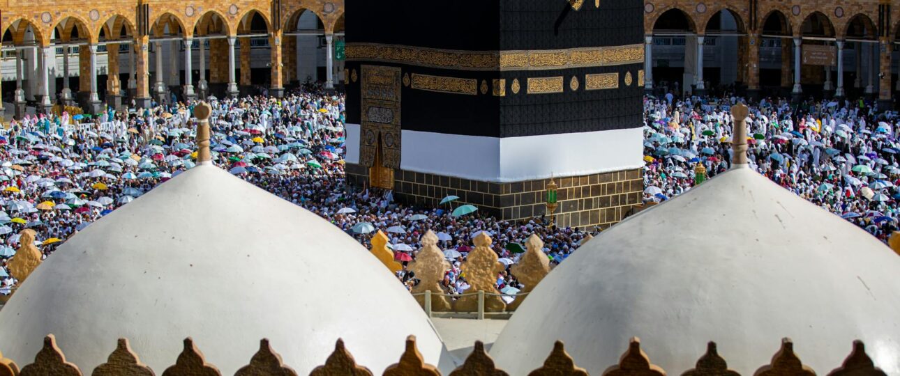 muslims doing tawaf at the great most kabba in makkah